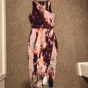 ASOS Wrap Top Marble Midi Pencil Dress